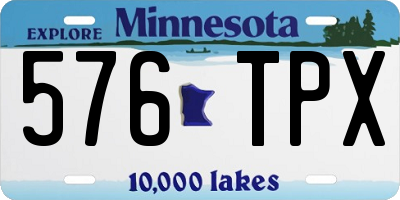 MN license plate 576TPX
