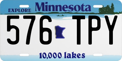 MN license plate 576TPY
