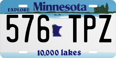 MN license plate 576TPZ