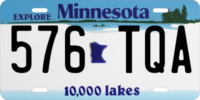 MN license plate 576TQA