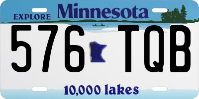 MN license plate 576TQB