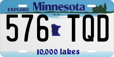 MN license plate 576TQD