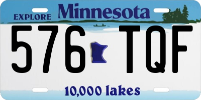 MN license plate 576TQF