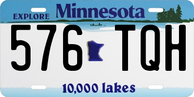 MN license plate 576TQH