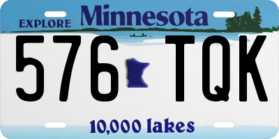 MN license plate 576TQK