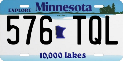 MN license plate 576TQL