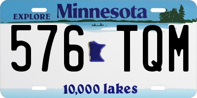 MN license plate 576TQM