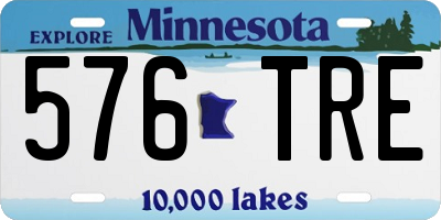 MN license plate 576TRE