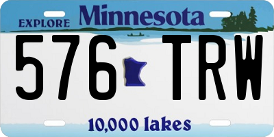 MN license plate 576TRW