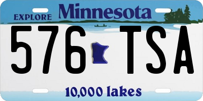 MN license plate 576TSA