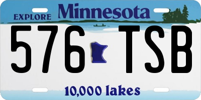 MN license plate 576TSB