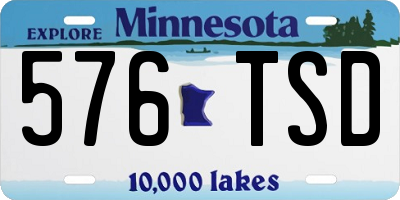 MN license plate 576TSD