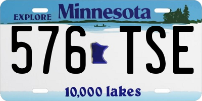MN license plate 576TSE
