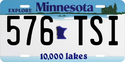 MN license plate 576TSI