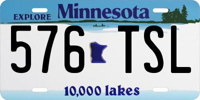 MN license plate 576TSL