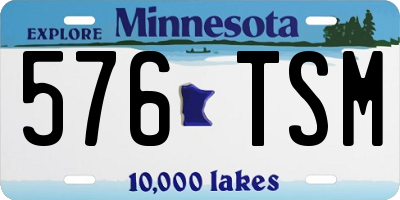 MN license plate 576TSM