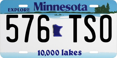 MN license plate 576TSO