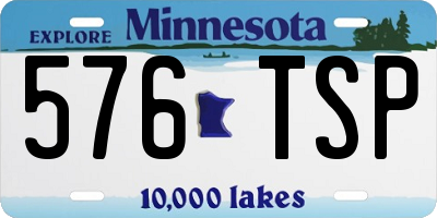 MN license plate 576TSP