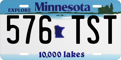 MN license plate 576TST