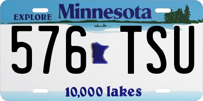 MN license plate 576TSU