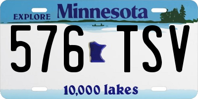 MN license plate 576TSV