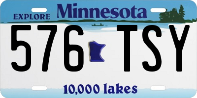 MN license plate 576TSY