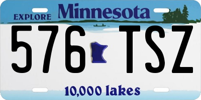 MN license plate 576TSZ