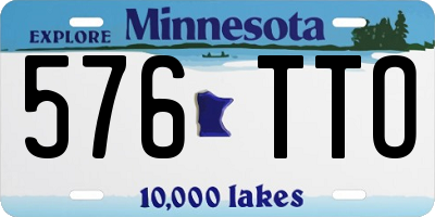 MN license plate 576TTO