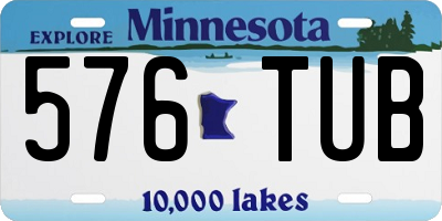 MN license plate 576TUB