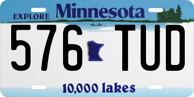 MN license plate 576TUD