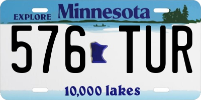 MN license plate 576TUR