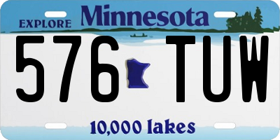 MN license plate 576TUW