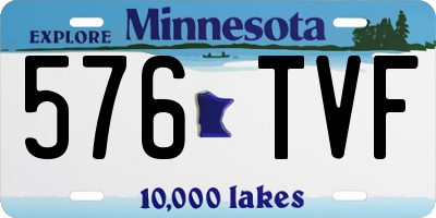 MN license plate 576TVF