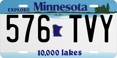 MN license plate 576TVY