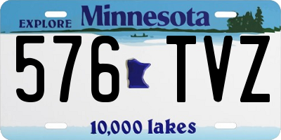 MN license plate 576TVZ