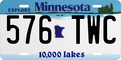 MN license plate 576TWC