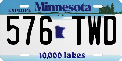 MN license plate 576TWD