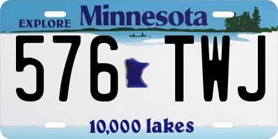 MN license plate 576TWJ