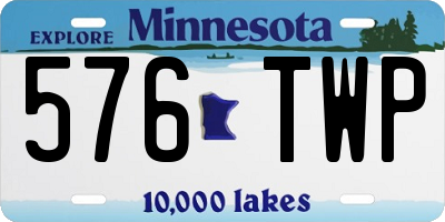 MN license plate 576TWP