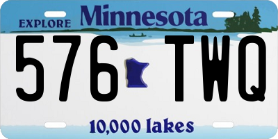 MN license plate 576TWQ