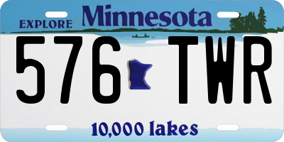 MN license plate 576TWR
