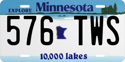 MN license plate 576TWS