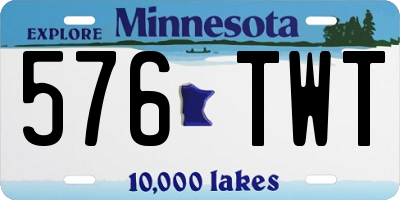 MN license plate 576TWT
