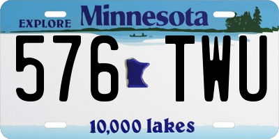 MN license plate 576TWU