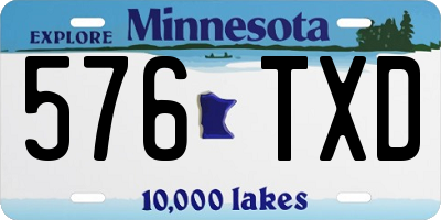 MN license plate 576TXD