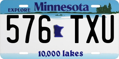 MN license plate 576TXU