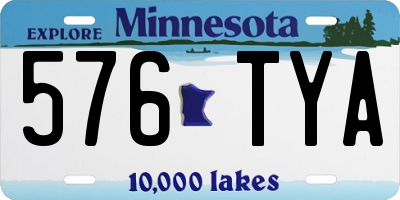 MN license plate 576TYA