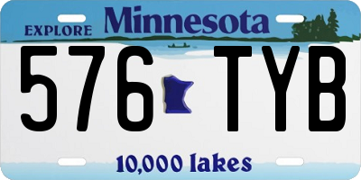 MN license plate 576TYB