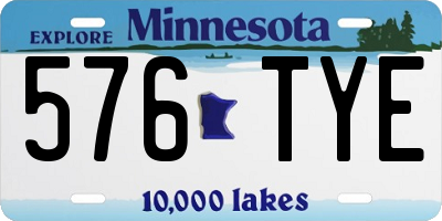 MN license plate 576TYE