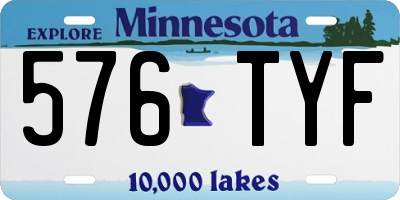 MN license plate 576TYF